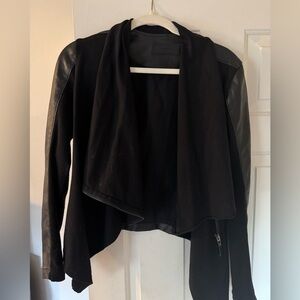 Blank NYC faux leather and suede moto jacket